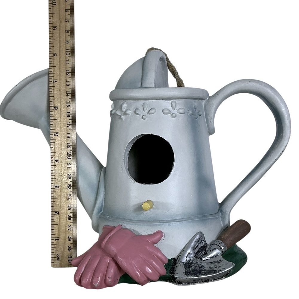 Watering Can Birdhouse Pink Gloves Spade Blue Gray Vintage 1970 Collectible - Picture 7 of 16